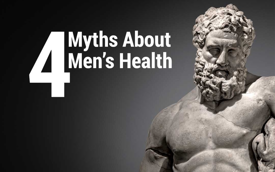 Classical statue of Hercules against a gray background - 4 Myths About Men's Health